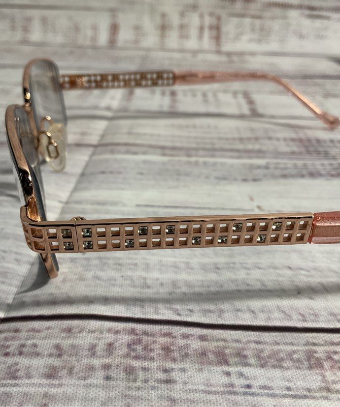 Tura R141 Rose Gold 50-17 135 Rose Gold Diamond Edges Frames Only