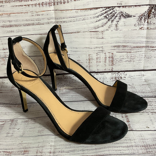 TORY BURCH Women's Black Ankle Strap Heels Shoes- SZ 7.5