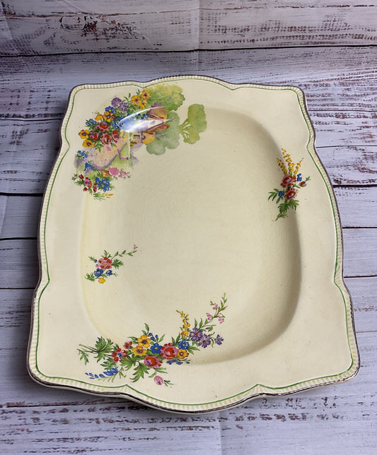 Vintage Royal Winton Set Of 5 Serveware Set- Trays, Gravy Boat, Butter Dish