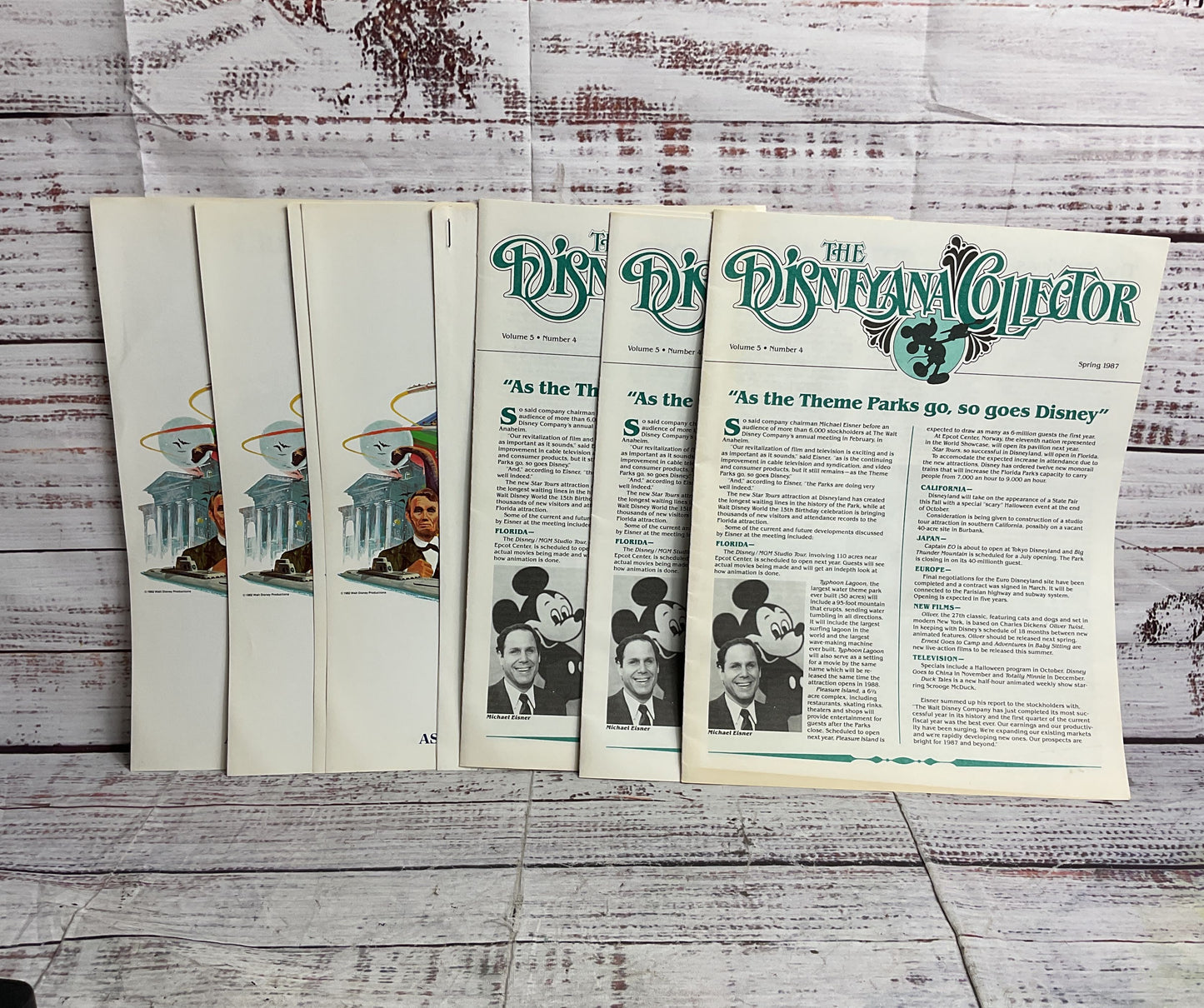 The Disneyana Collector Newsletter Volume 6, Number 3 April 1991 & Ads Lot
