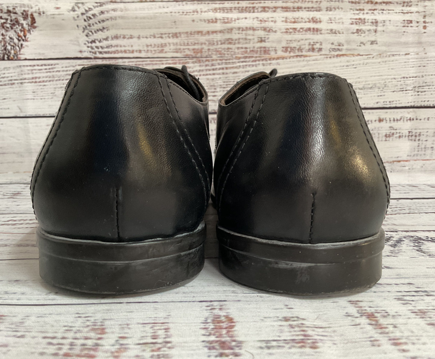 Bruno Magli Mianato Men's Black Leather Oxford Shoes Size 8.5 Made in Italy