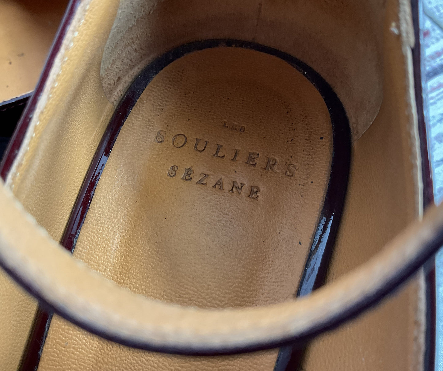 Sézane Patent Leather Melanie Mary Janes Burgundy 36