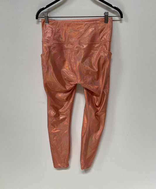 NWT Women' Fabletics Iridescent Peach Leggings Size M