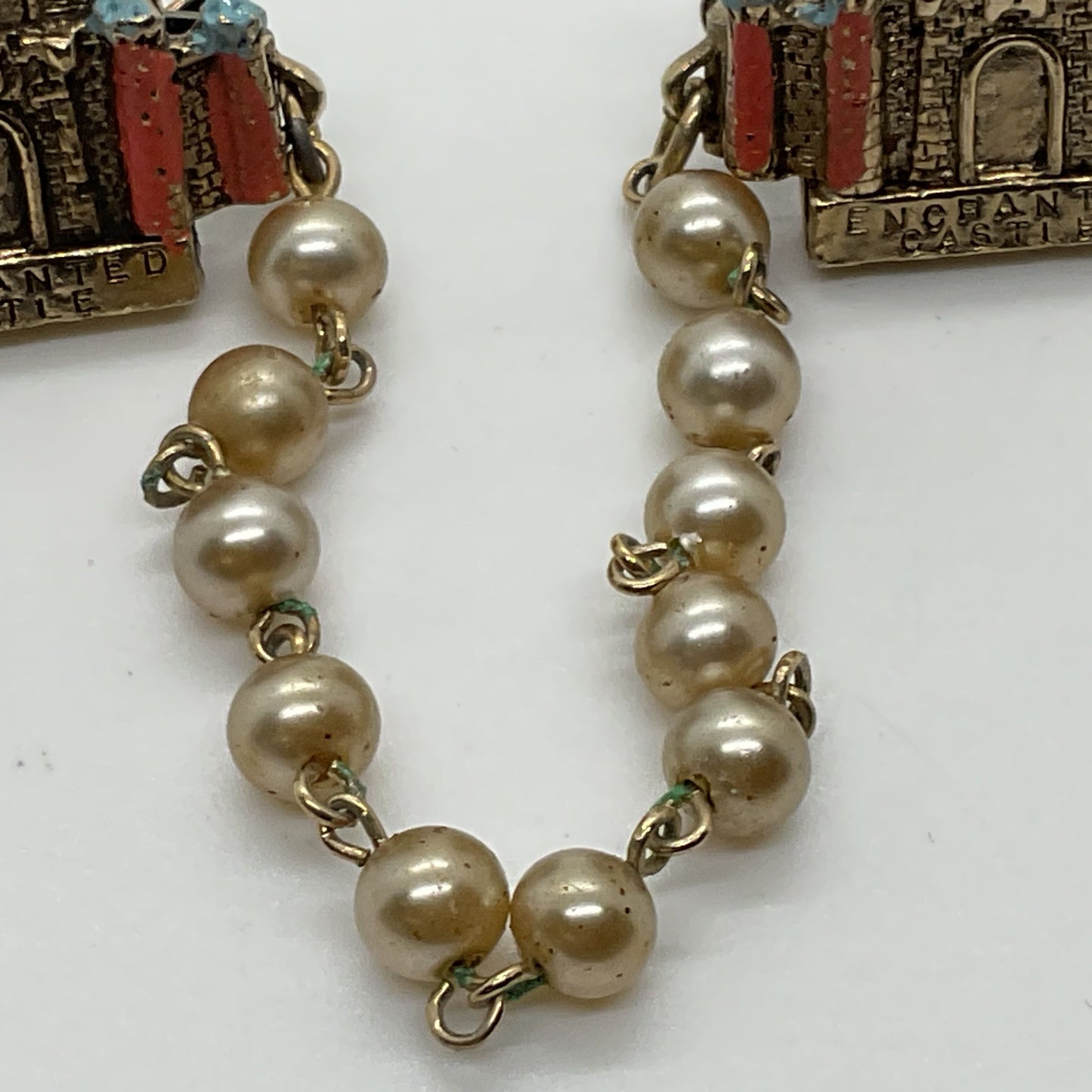 VTG. DISNEY Gold Tone Castle Sweater Clips