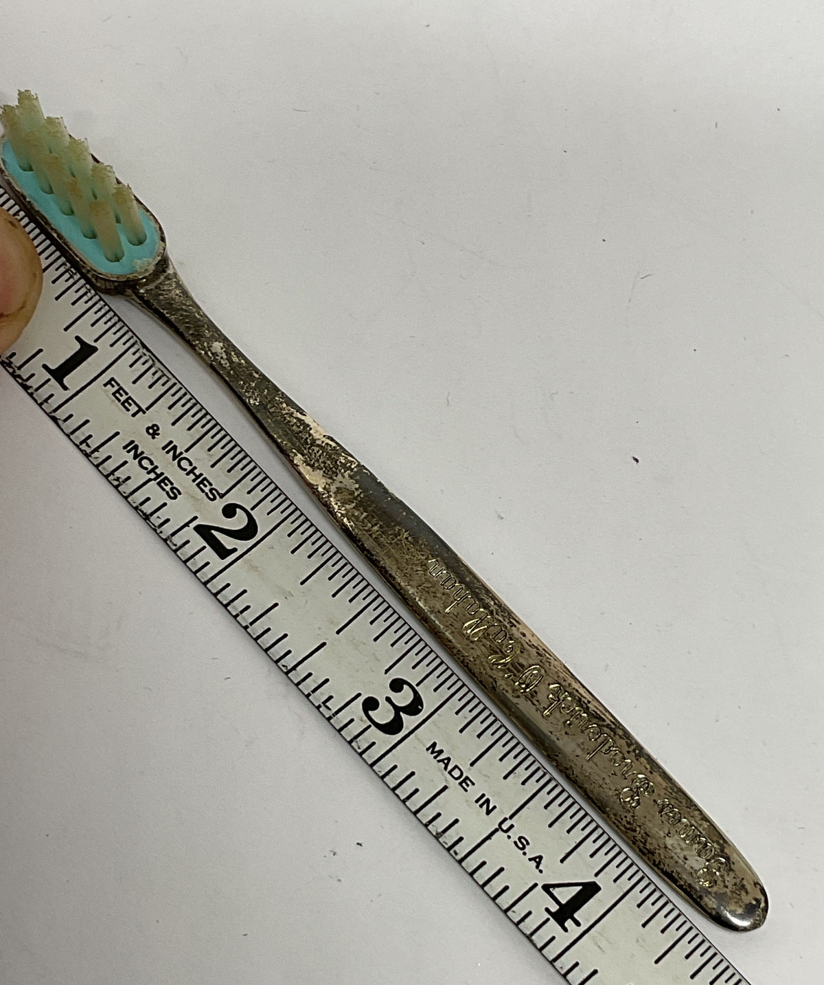 Vintage Web Sterling Silver Baby Toothbrush