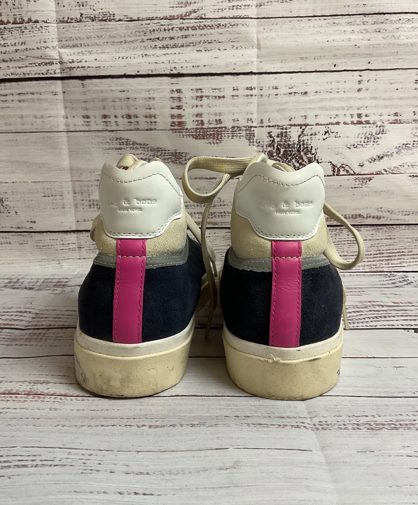 Rag and Bone Platform Navy Blue Lace-Up Sneaker Casual Shoe Women 39.5