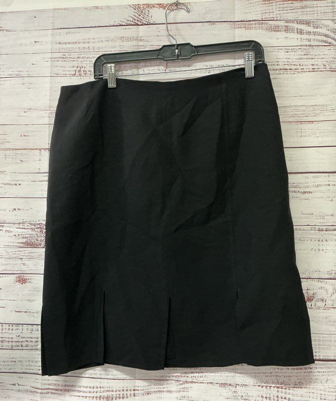 Akris Bergorf Goodman Wool Blend Skirt with front cut out front panels Size 12
