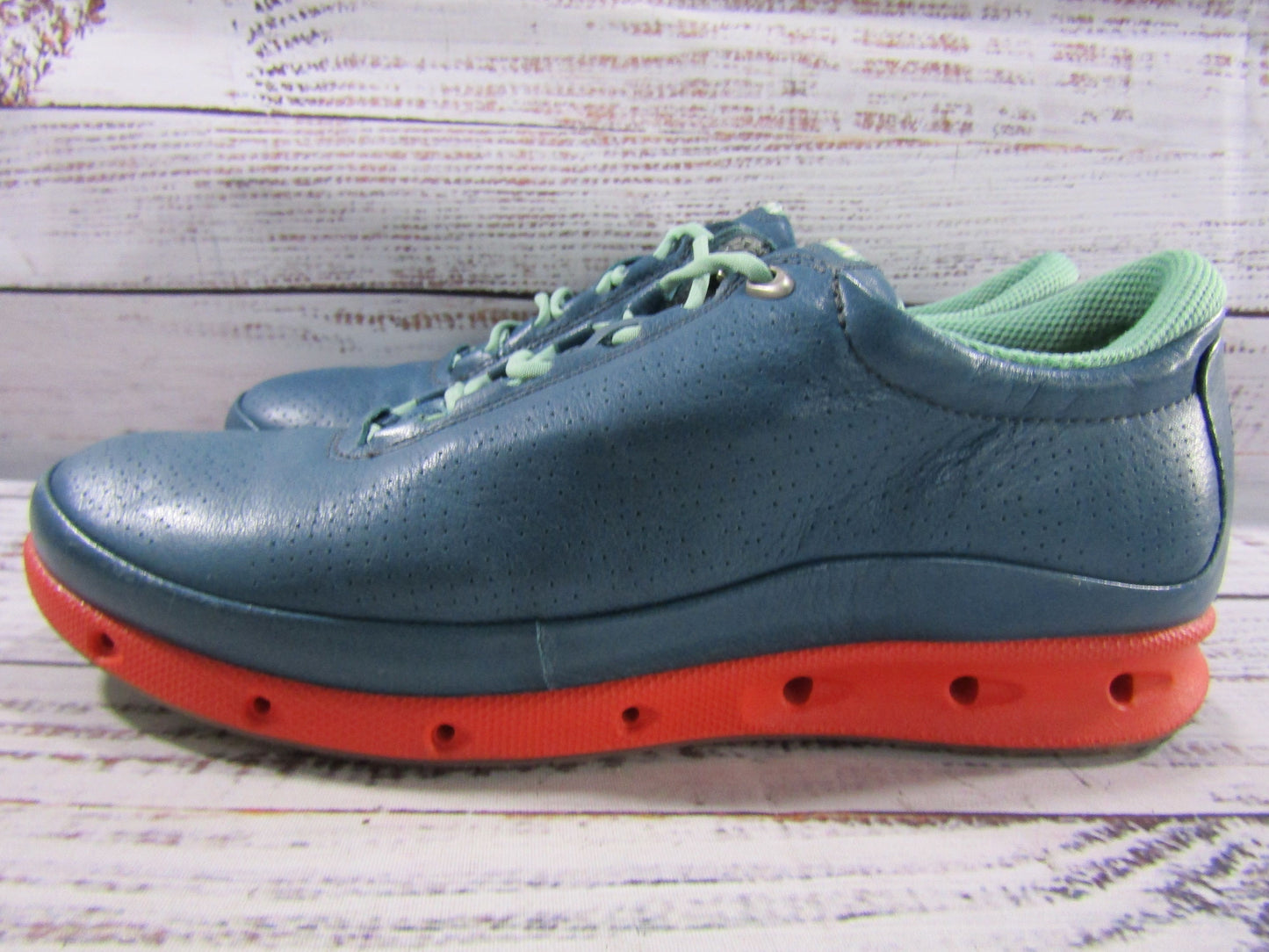 Ecco Cool Pro Women's Blue Leather Gore-Tex Waterproof Golf Shoes Size 6