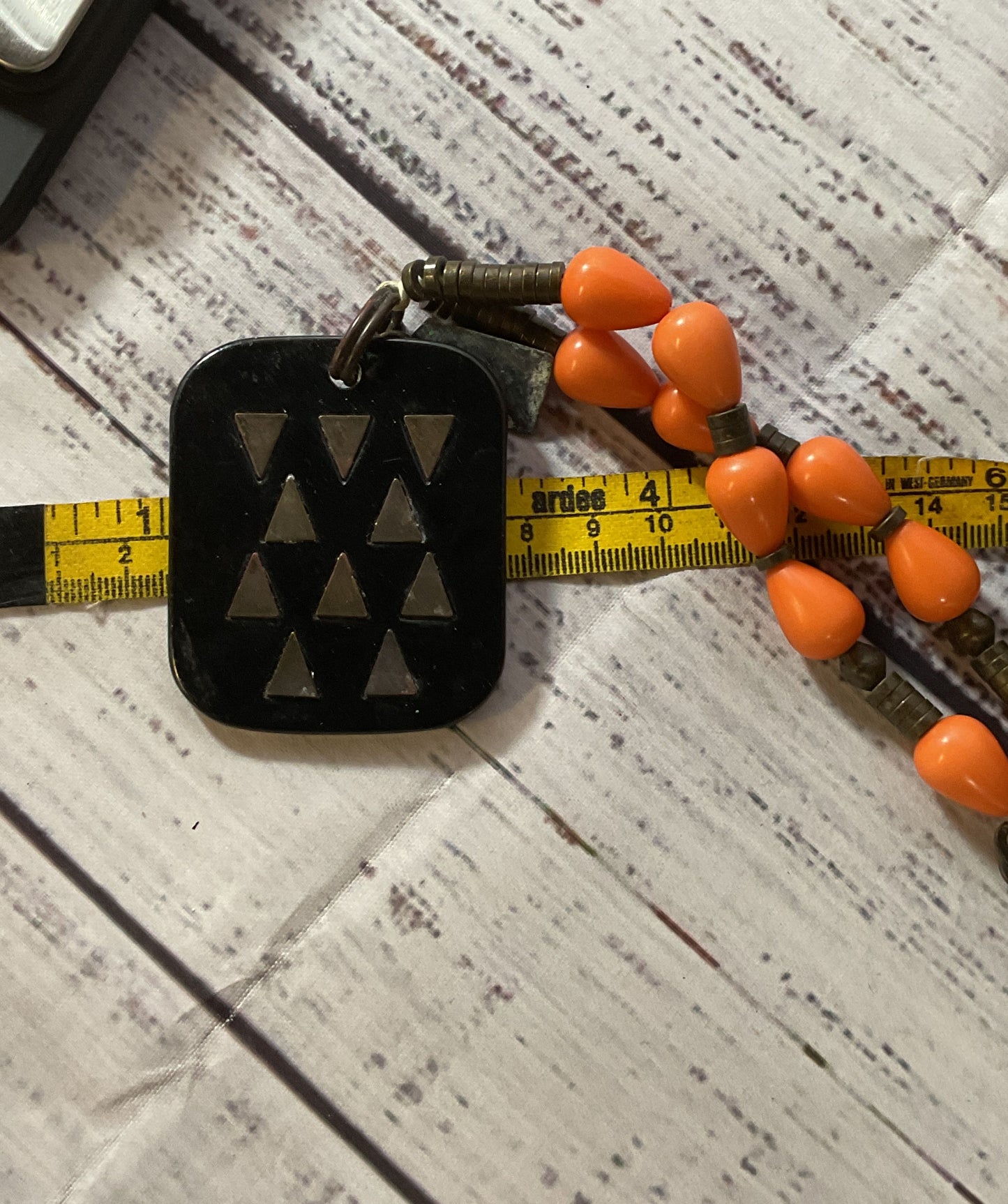 Lizzie Fortunato Jewels Orange Beaded Necklace 30" Long