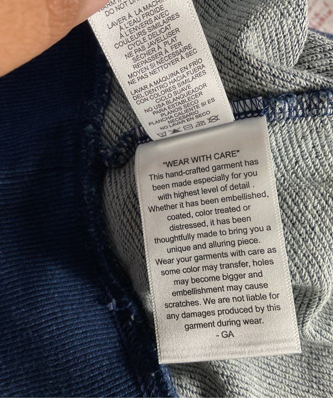 NEW Good American Women's Zip Up Indigo Blue Hoodie Size 2XL/3XL