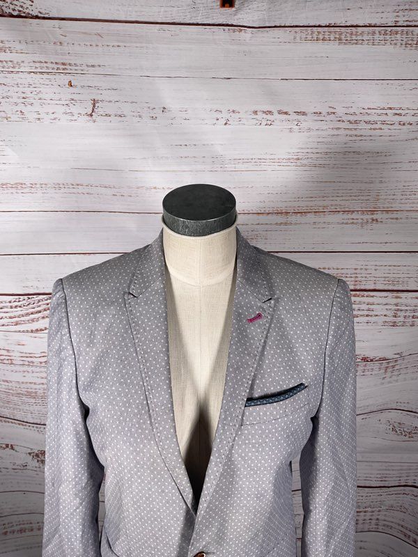 Ted Baker Women's Grey Blazer Jacket Sunflower Inner Design Size 2