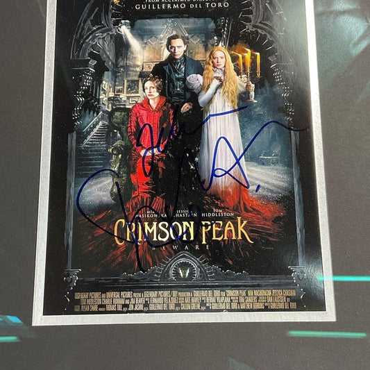 Crimson Peak Poster Signed By Jessica Chastain+Tom Hiddleston or Charlie Hunnam