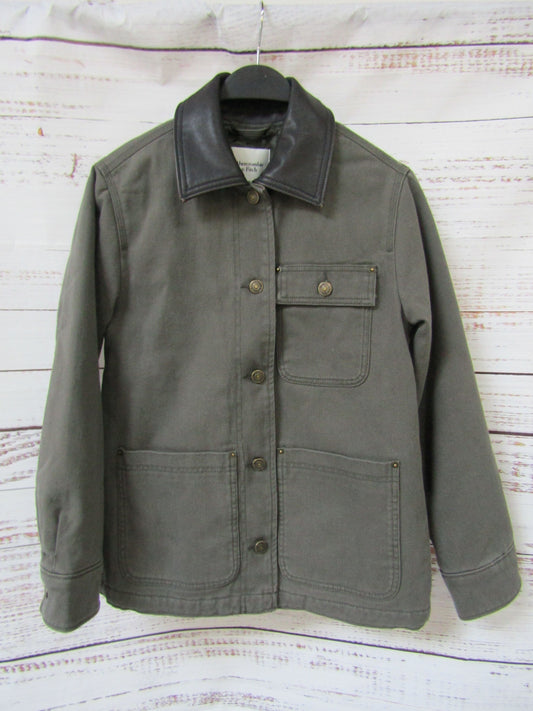 Abercrombie & Fitch Women's Green Workwear Jacket Size XXS