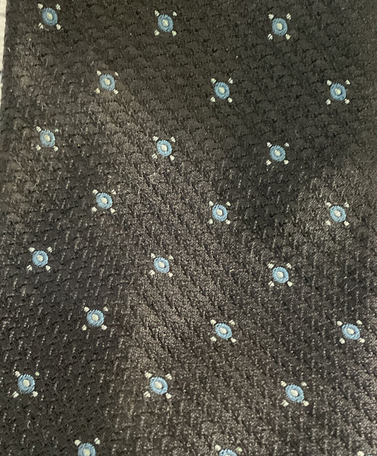 John Varvatos Spotted Pattern Tie Navy Blue