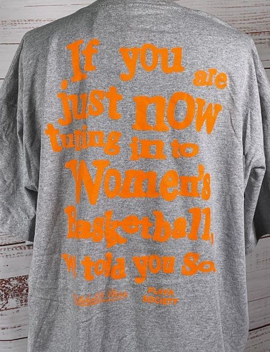 Mitchell & Ness Unisex Playa Society WBB T Shirt Gray XXL