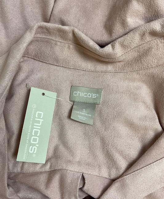 Chico's Blush Pink Button-Up Long Sleeve - Size 3 NWT