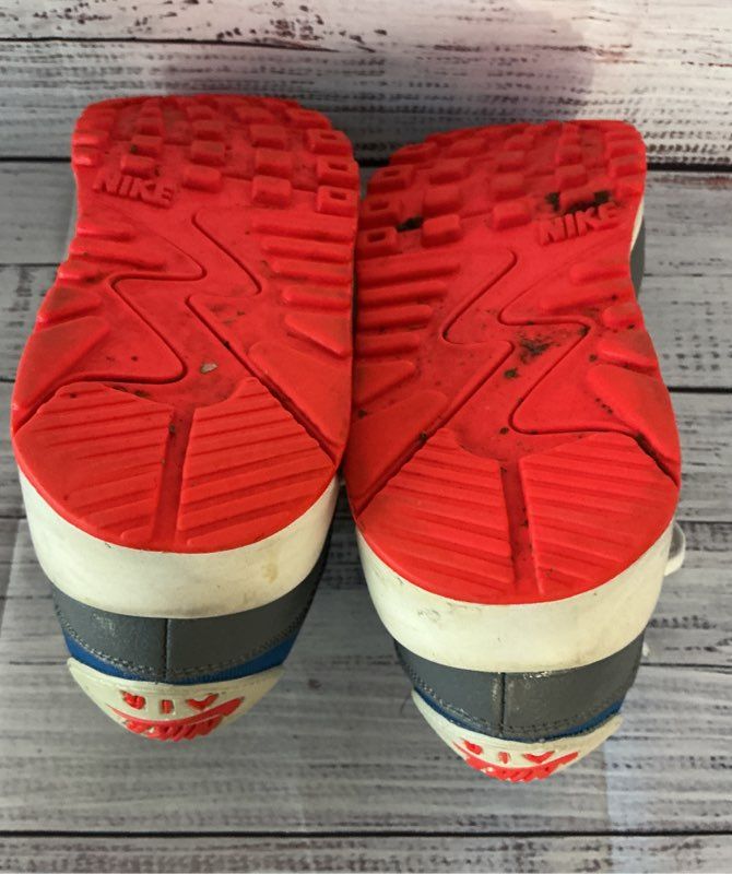 Unisex Kids Nike Air Max 90 Blue & Gray Sneaker Youth Size 5Y