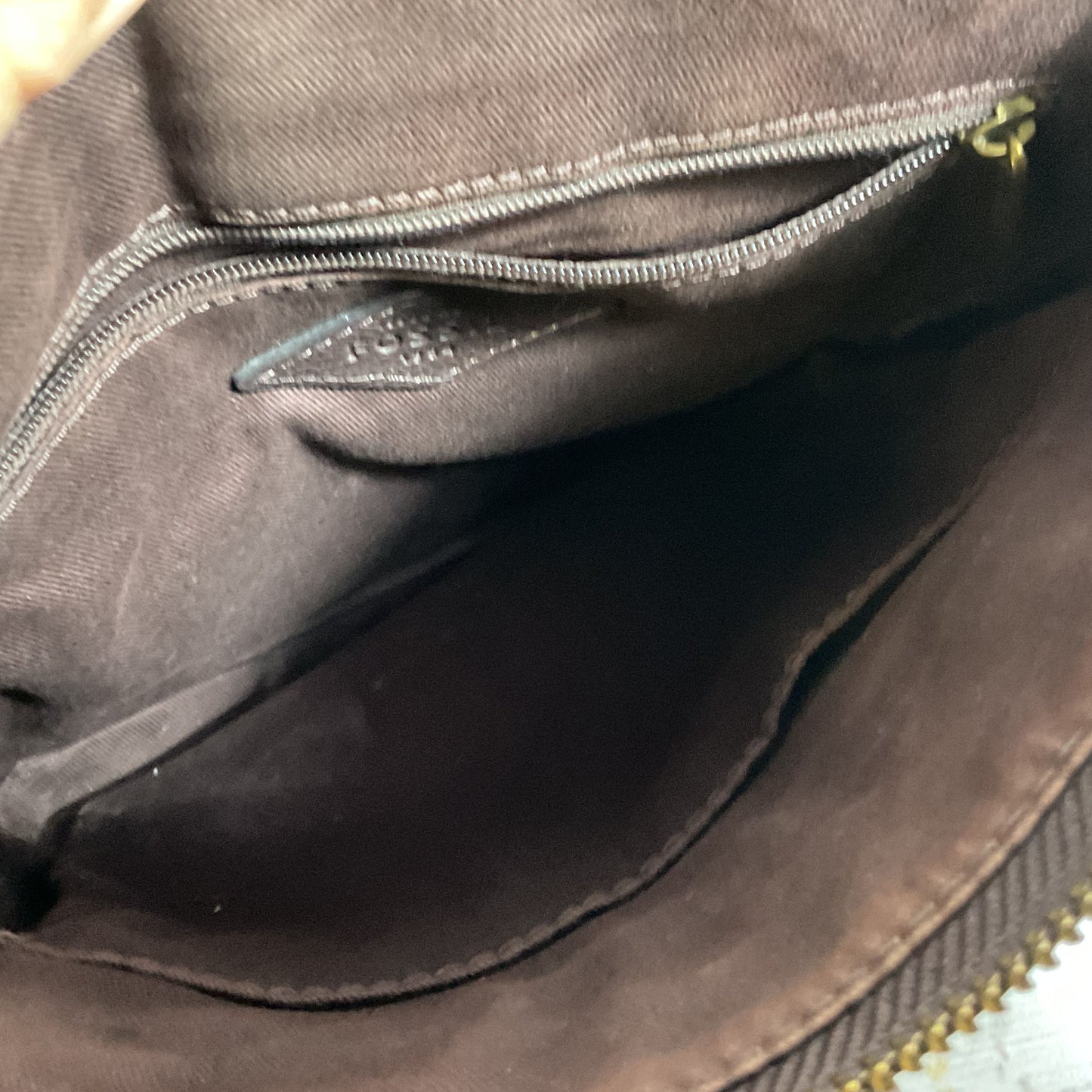 VTG. FOSSIL Colorblock Crossbody Leather Bag