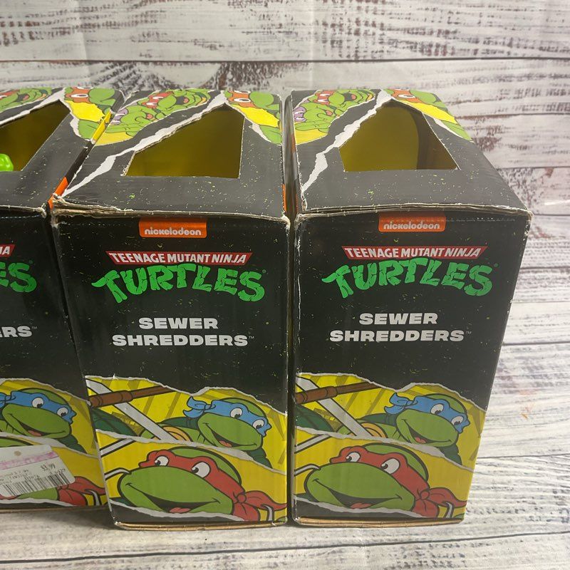 Nib Teenage Mutant Ninja Turtles Tmnt Sewer Shredders 5" Complete Set Of 4