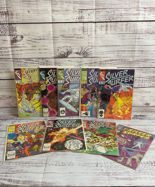 NEAR MINT Marvel LOT of 10 1987-1988 Silver Surfer Comic Books