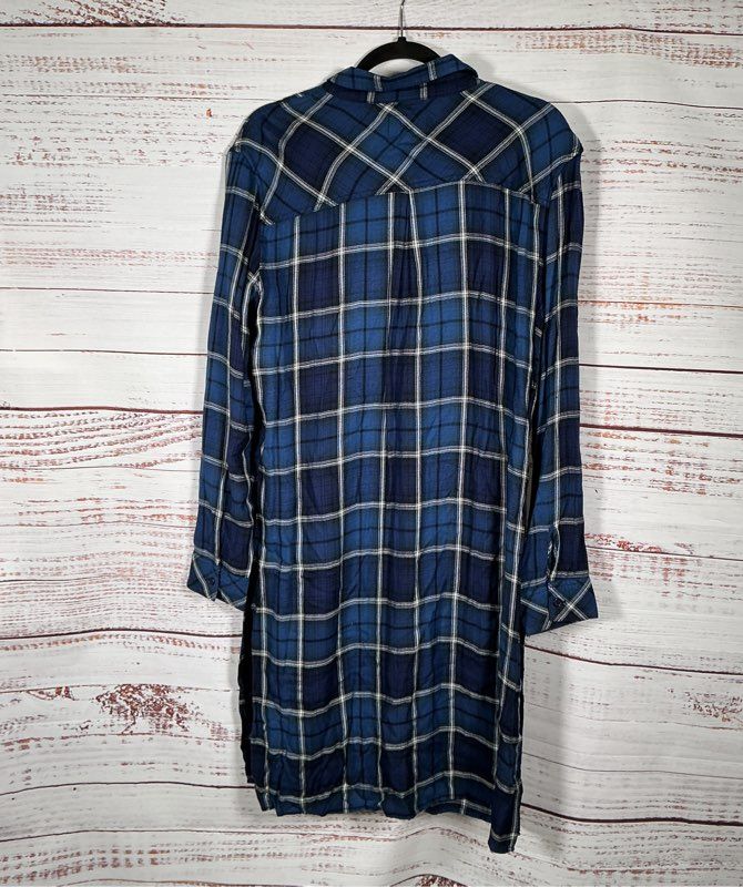 NWT Women's Rails Navy Plaid Dress Size M Retail $178