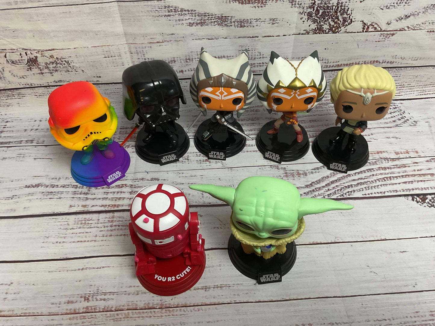 Set of 7 Funko Pop! Star Wars Figurines (WITHOUT BOXES)