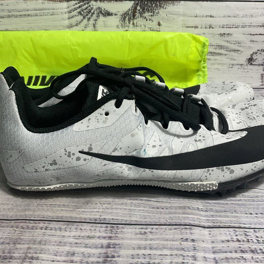 Nike Racing Cleats Light Gray Athletic Shoe Women 11 w/ Bag