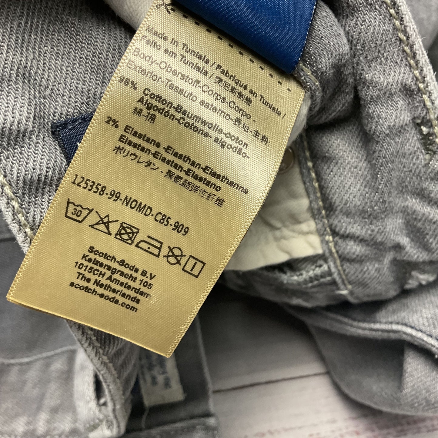 Scotch And Soda Ralston Grey Denim Jeans Pants - Size 30x30