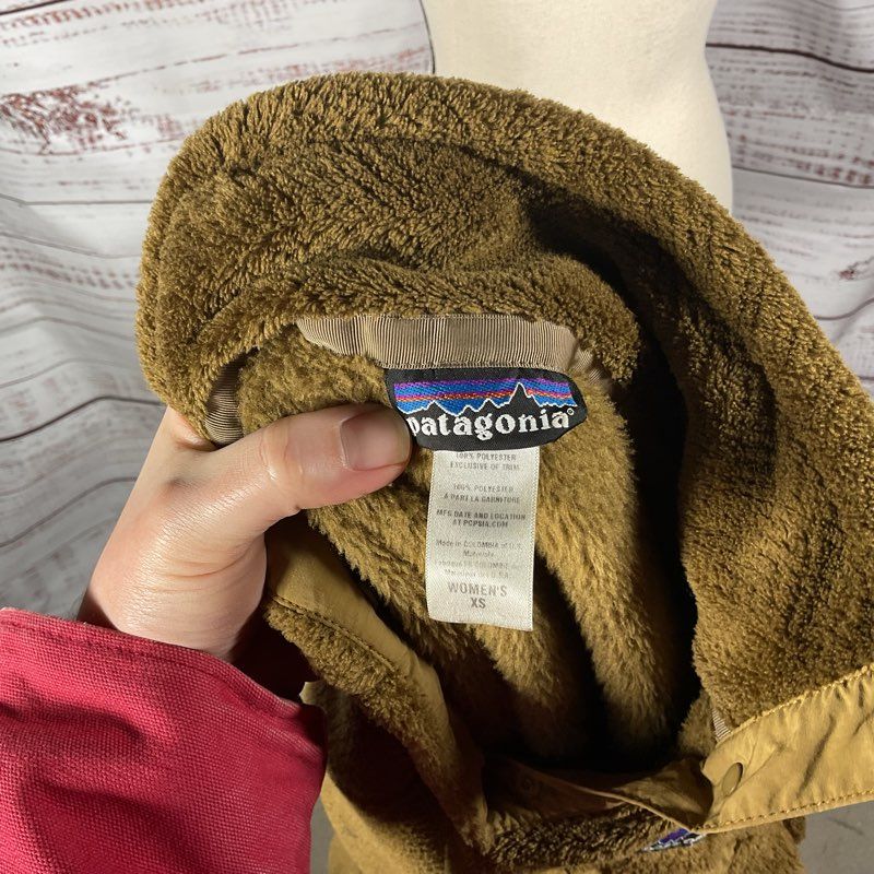 Patagonia Re-Tool Snap Pullover Brown Polartec Jacket Women's Size XS
