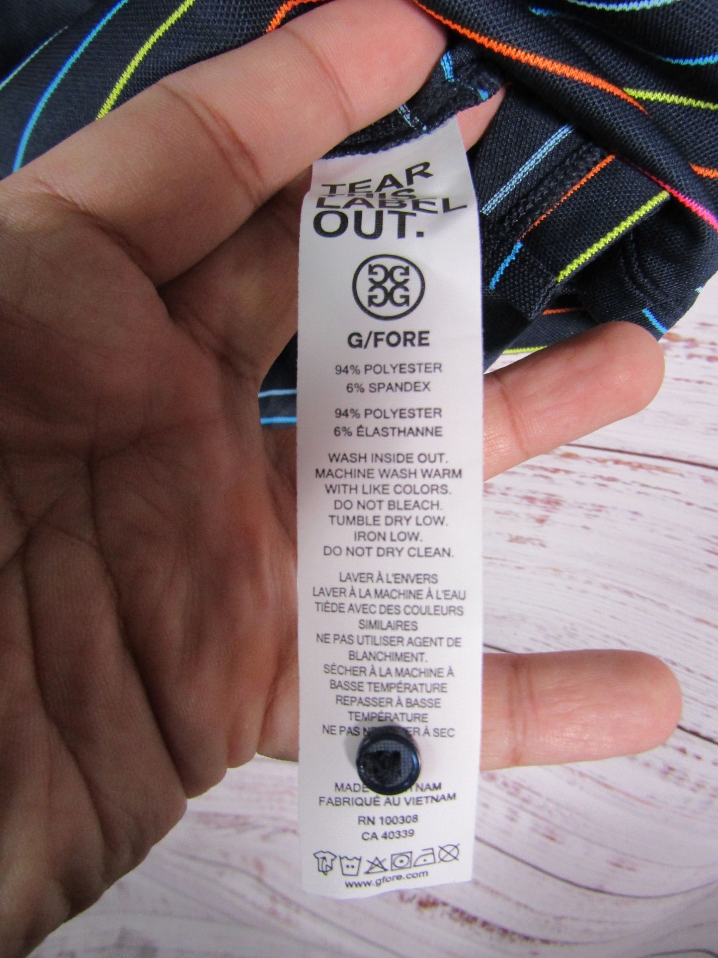 G-Fore Women's Blue Offset Stripe Sleeveless Polo Size S