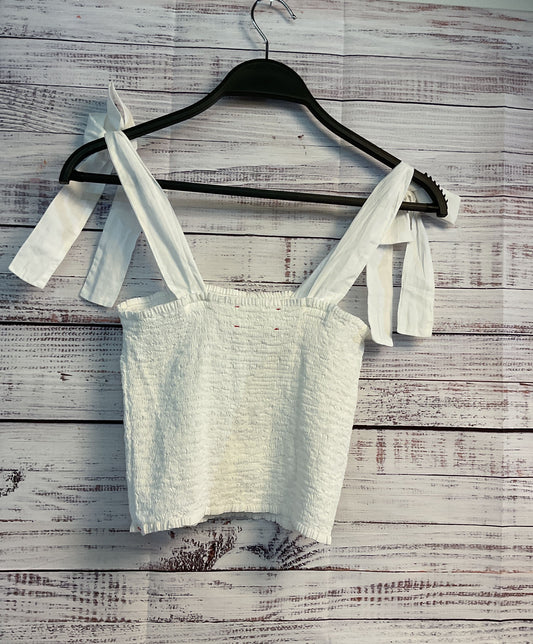 NWT Women's Xirena White Ruched Top Size S