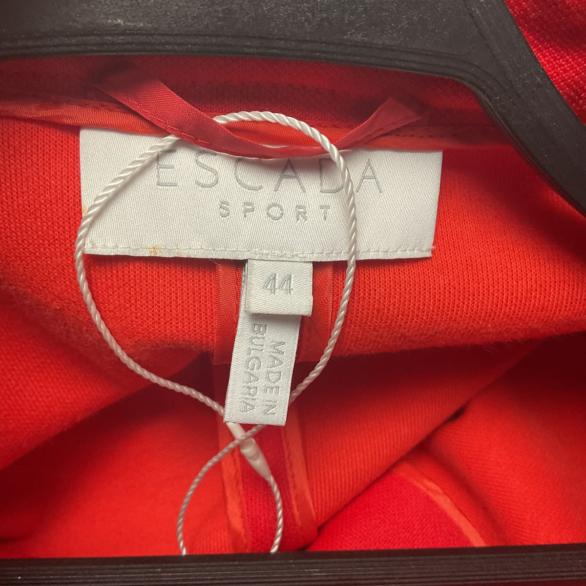 Escada Sport Red Polycotton Snap Button Blazer Jacket - Size 44