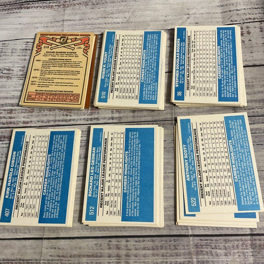 Lot Of 60+ Vtg. 1981-1982 Ungraded Donruss Baseball Trading Cards