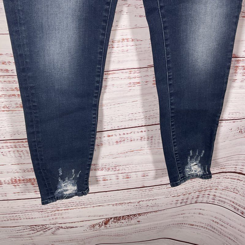 IRO Dark Wash Distressed Ankle Denim Blue WM22THIO Jeans - Size 28