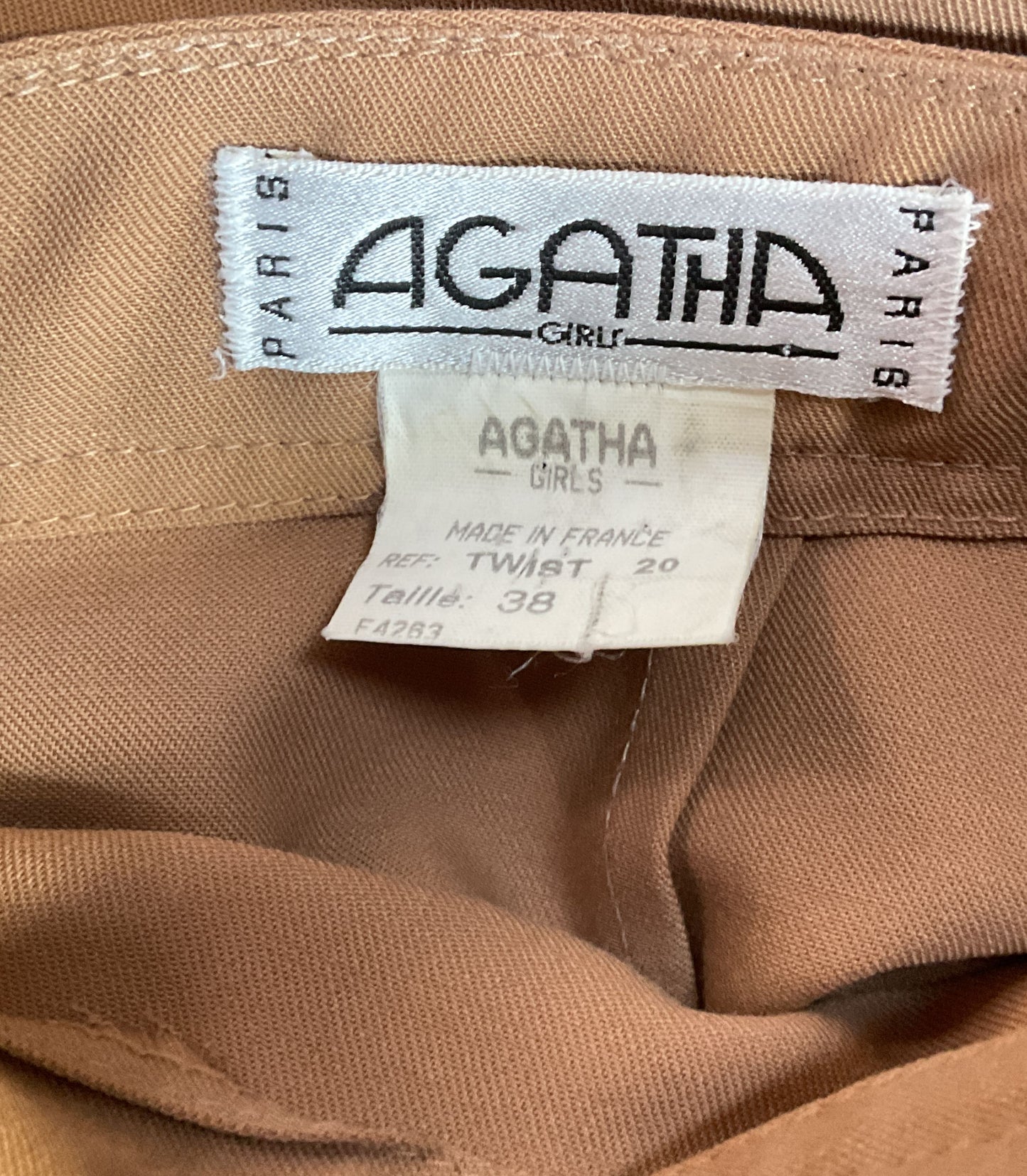 Agatha Vintage Classic Fit Pants Tan 38