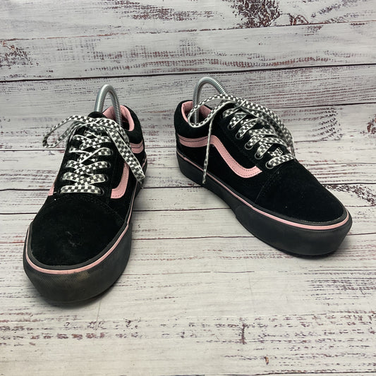 Vans x Lazy Oaf Black Pink Suede Sneaker Casual Shoe Size 6W 7.5M