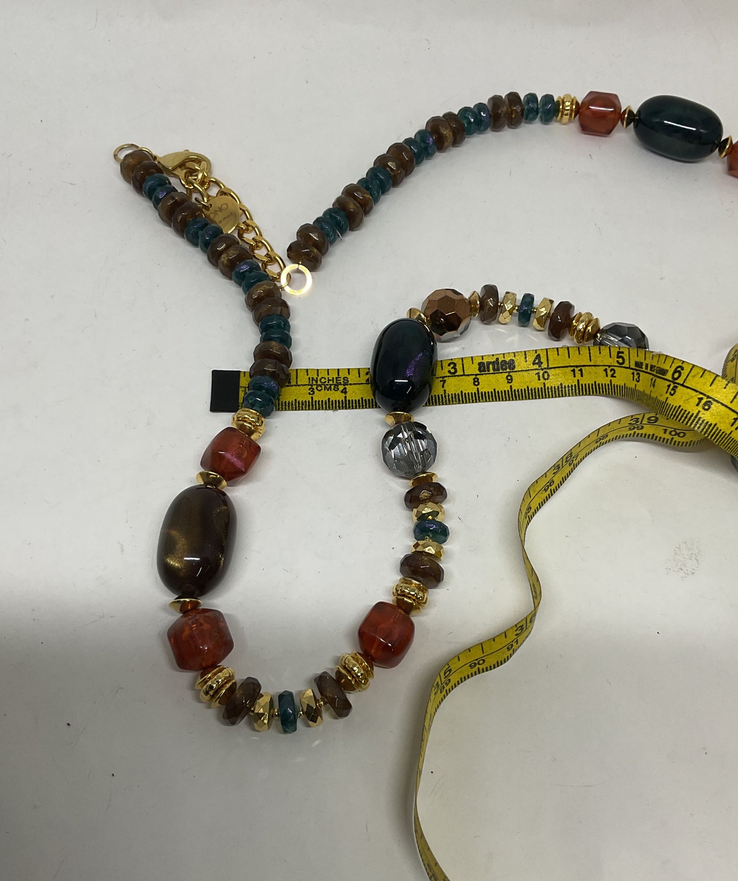 PONO Made in Italy Gold Tone Beaded Necklace