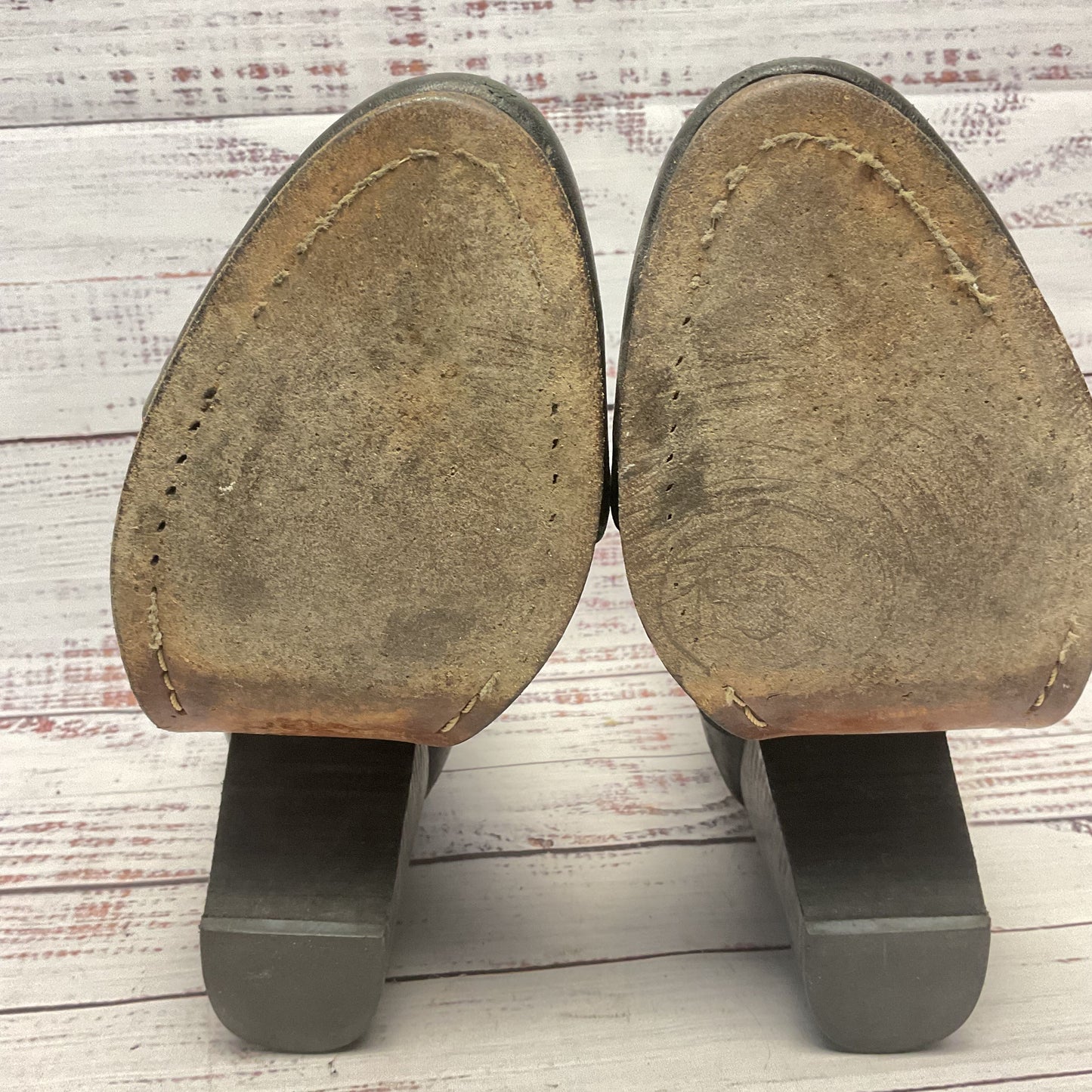 Rag & Bone Black Leather Bootie Heel Women Size 10 As-is