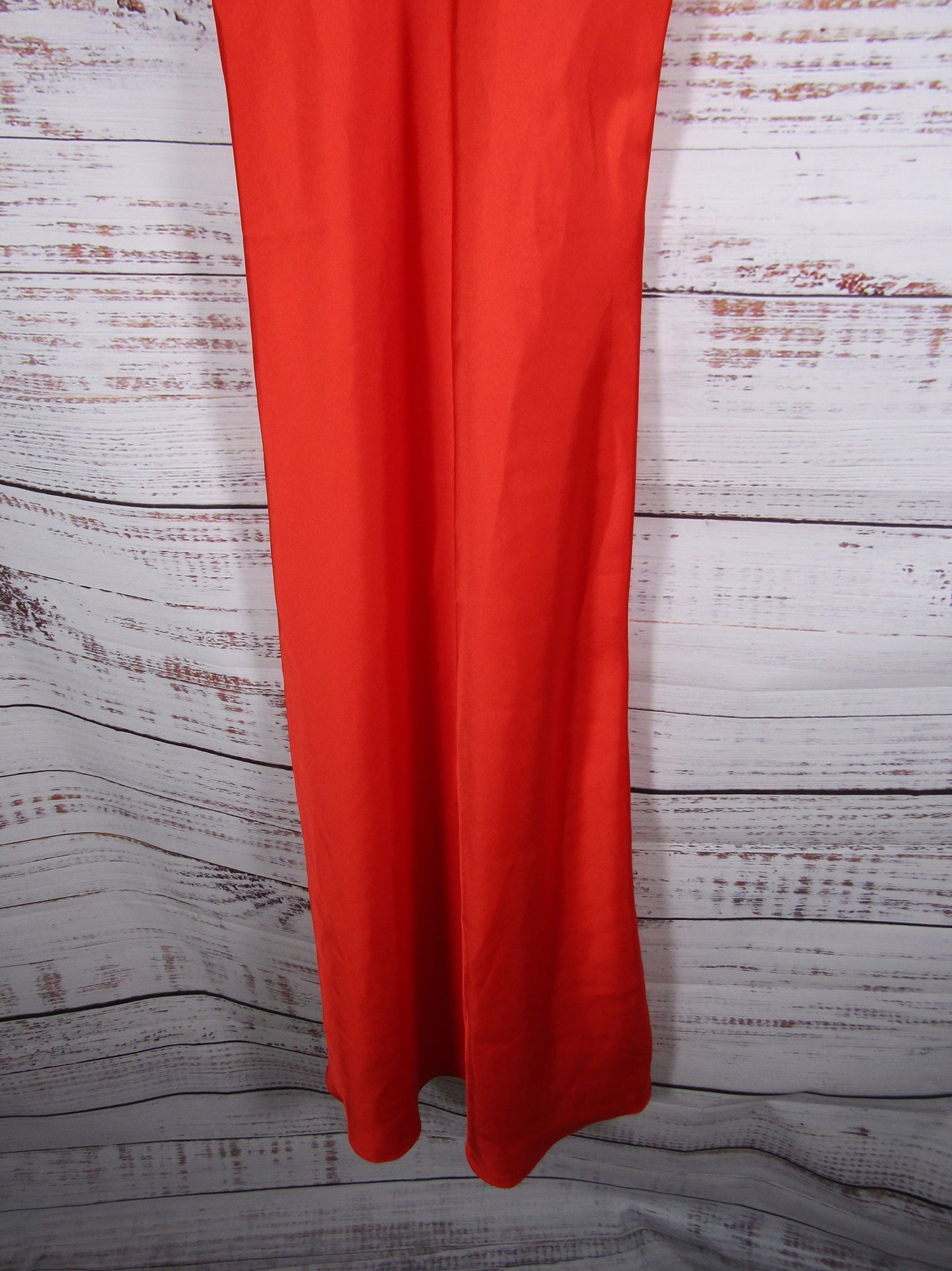 Sandro Women's Orange Flowy Satin Maxi Dress Size S