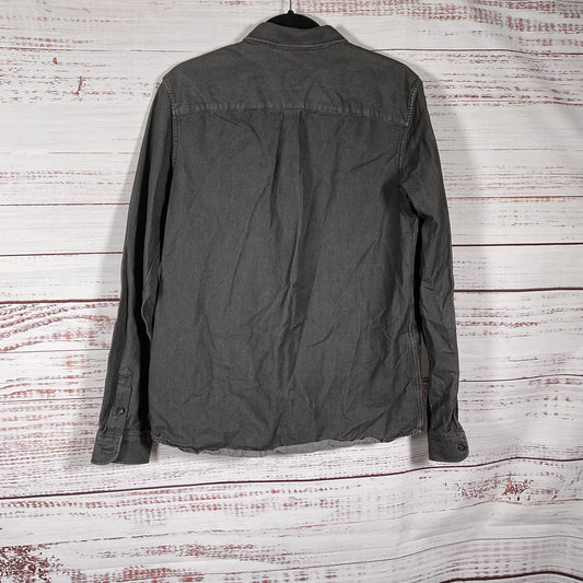 A.P.C. Paris Black Denim Button Up Long Sleeve Overshirt Shirt - Size M