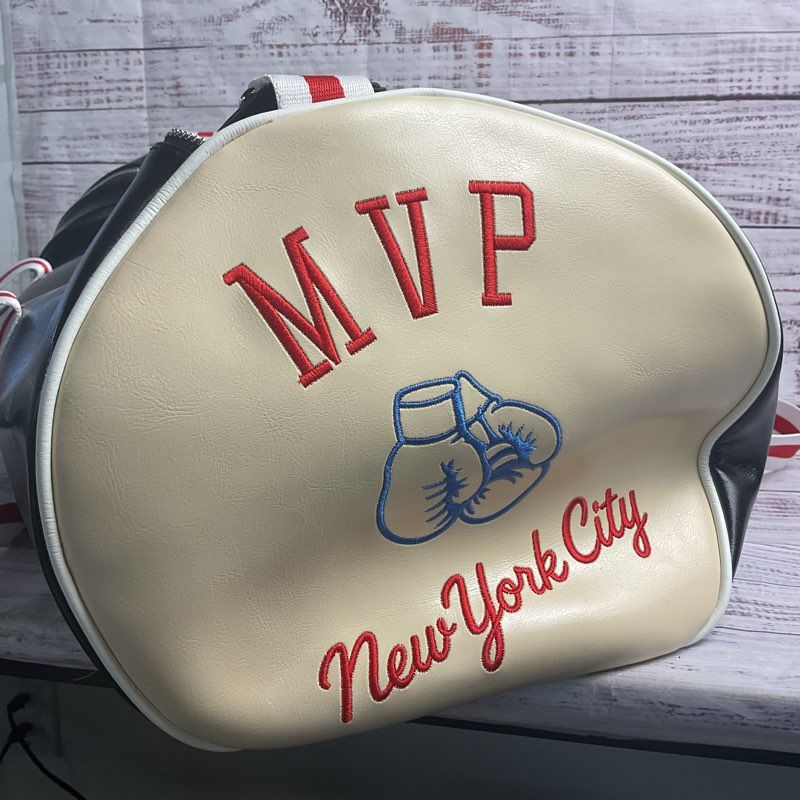 Netflix MVP New York City Black Leather Gym Duffel Bag Rare Employee Exclusive