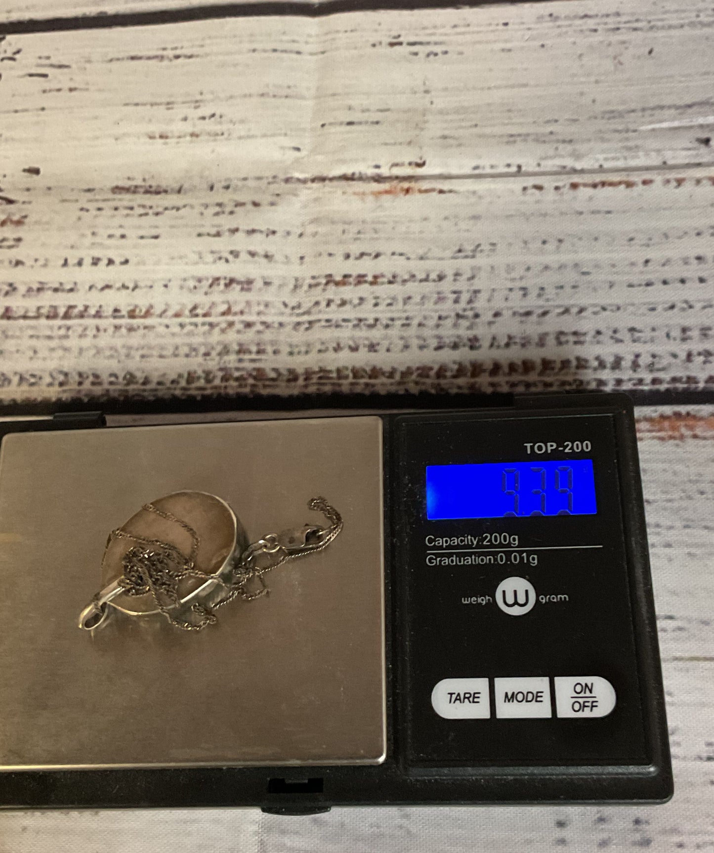 Unbranded Sterling Silver Vintage Stone Pendant Chain Necklace