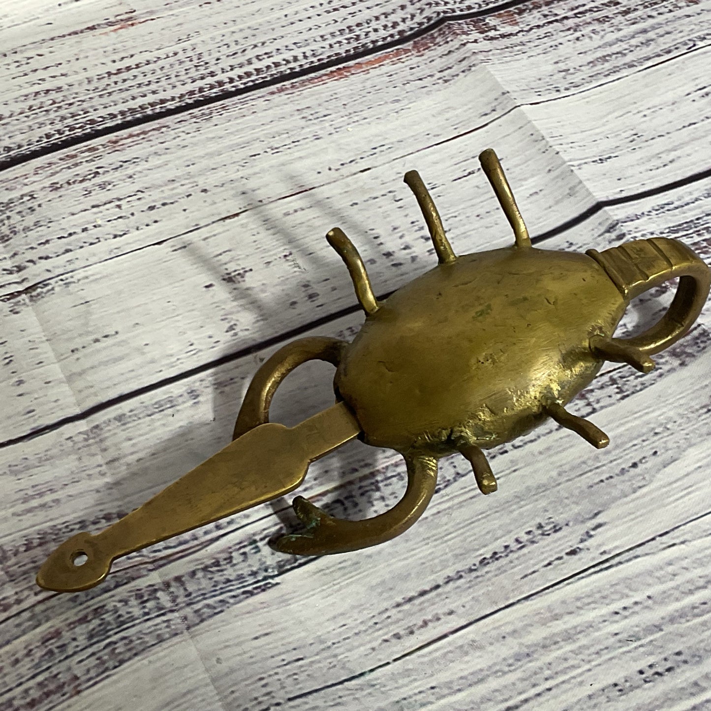 VTG./ANTIQUE Brass Scorpion Lock & Key