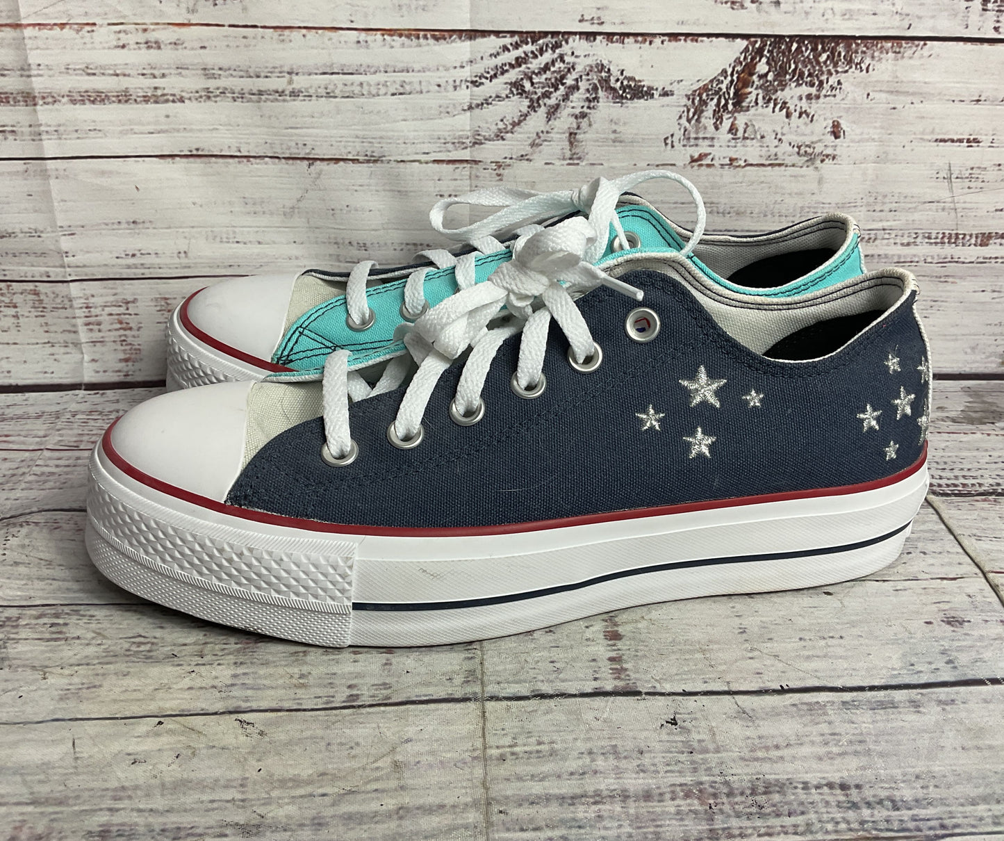 Converse By You Custom Starry Canvas Sneakers Multicolor Men's 7 Women's 9