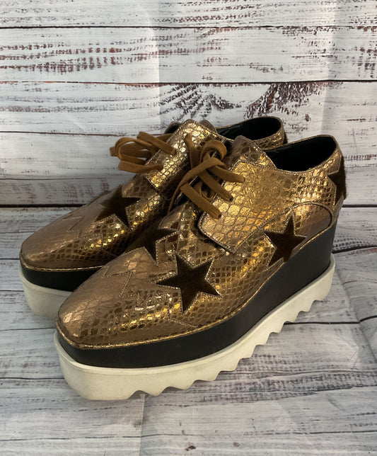 Stella McCartney Elyse Platform Star Oxfords Sneakers Bronze 6.5