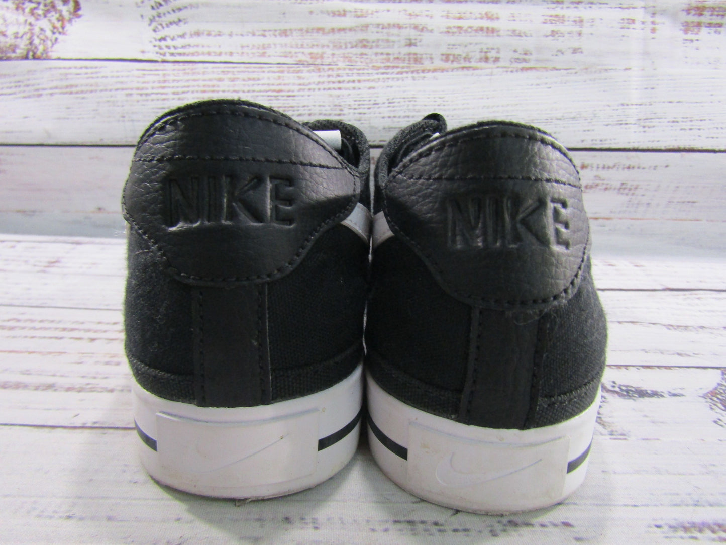 Nike Court Legacy Men's Black Low Top Canvas Sneakers Size 8 CW6539-002