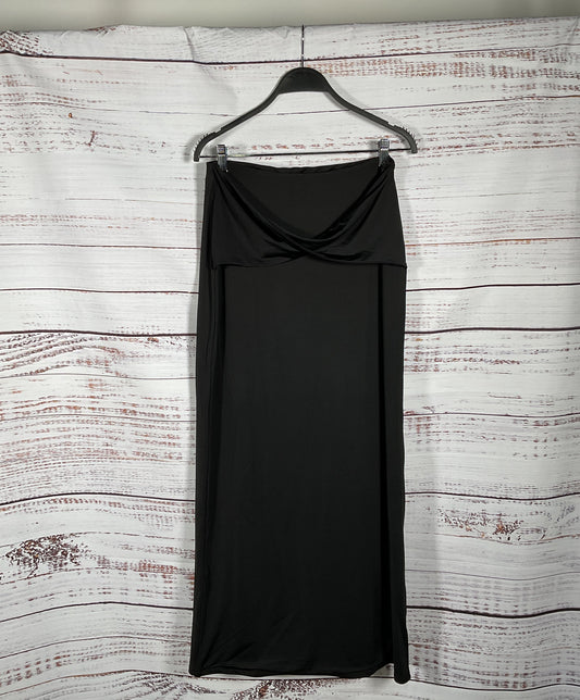 NWT Meshki Black Cerl Maxi Twist Skirt - Size Large