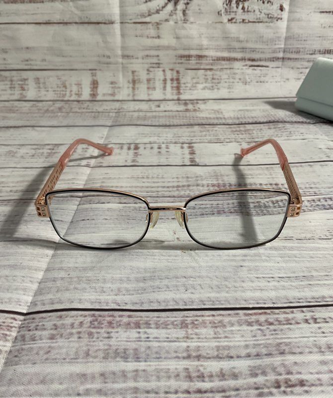 Tura R141 Rose Gold 50-17 135 Rose Gold Diamond Edges Frames Only