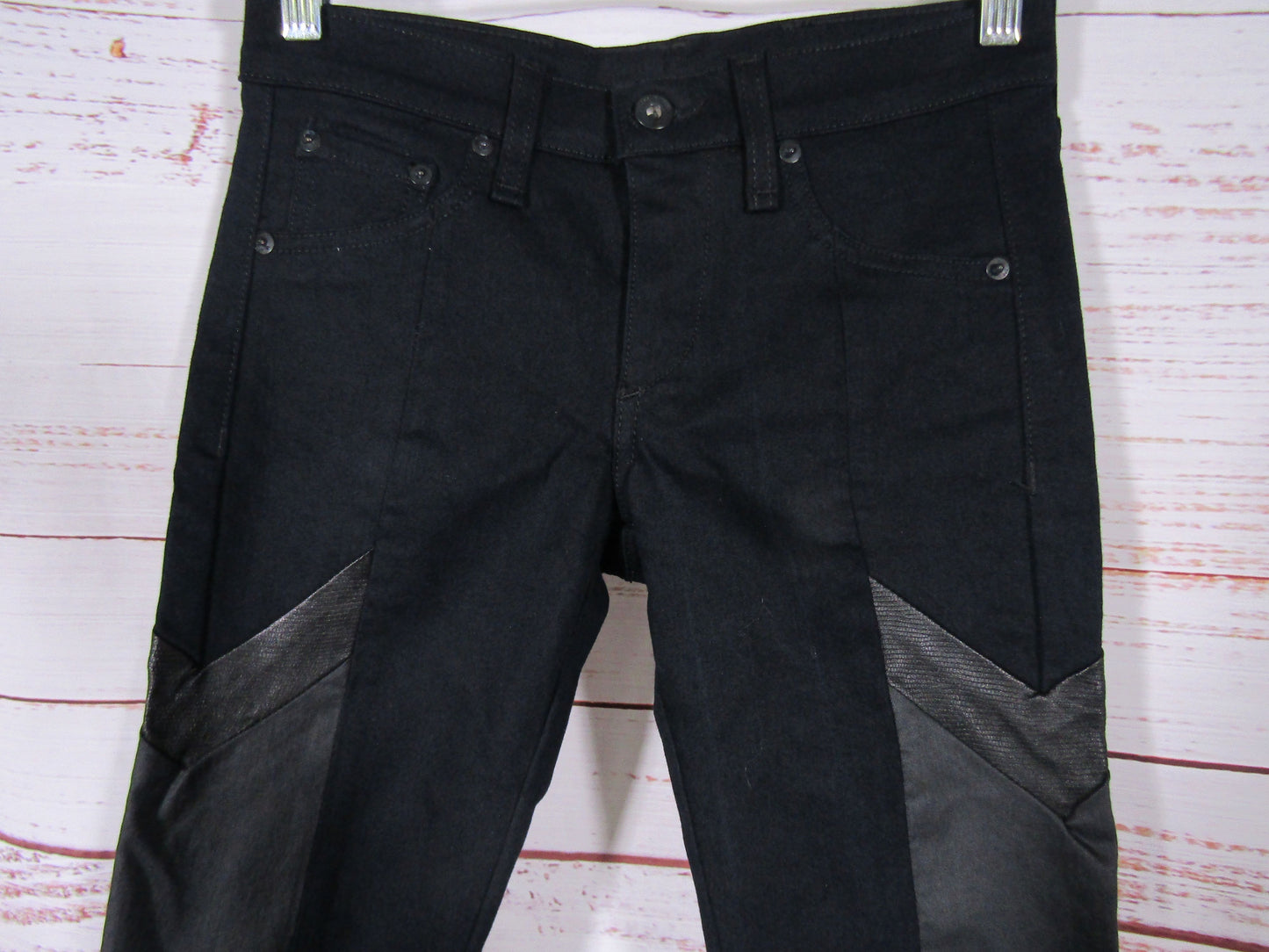 Rag & Bone Grand Prix Motocross Women's Black Skinny Jeans Size 25