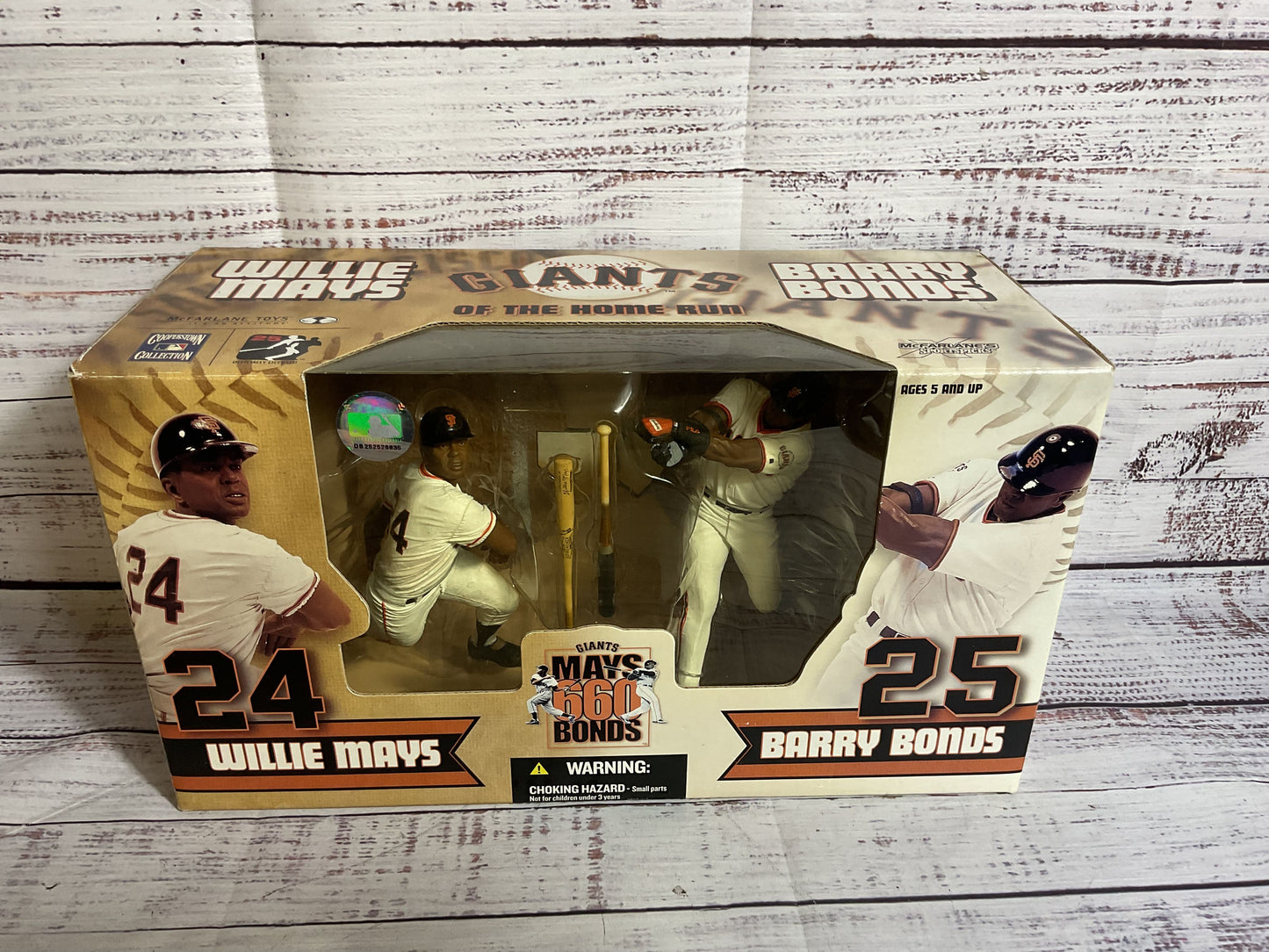 NEW McFARLANE TOYS Giants Of The Home Run Willie Mays "660" Barry Bonds 2-Pack